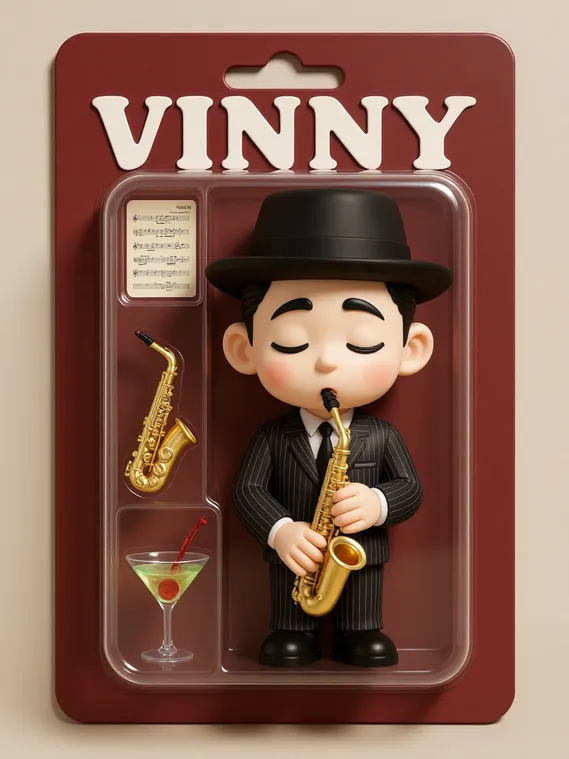 A hand-painted 3D printed statue made from a customer photo.